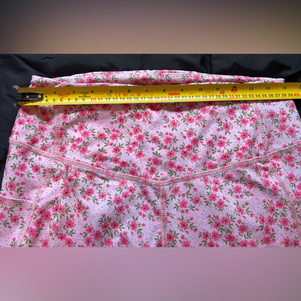 Lot of 2 Woman Sz XL 1XL Adidas Evolution and Creation  Pink Floral Leggings - Picture 3 of 9